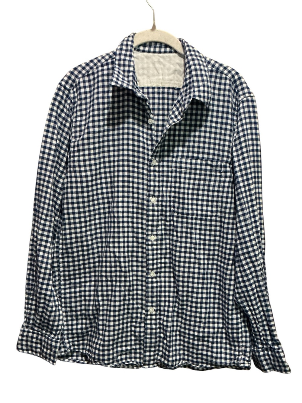 MuJi Women’s Blue/ White Gingham Check Shirt